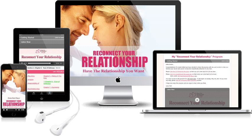 Reconnect Your Relationship Audio Program screens